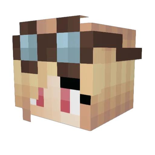 Elora_300 Minecraft avatar head, 3D render