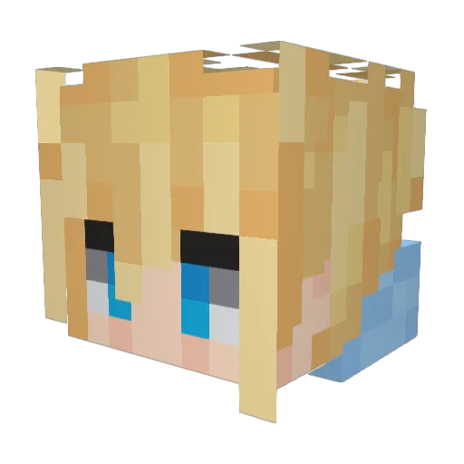 EloriaKuro Minecraft avatar head, 3D render