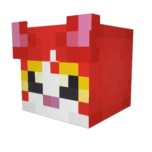 Elosquid Minecraft avatar head, 3D render