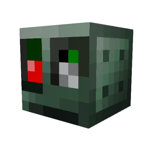 Elothz Minecraft avatar head, 3D render