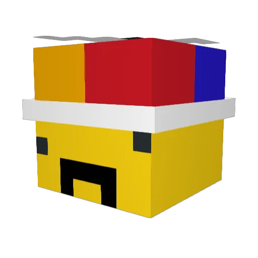 ElouanTV Minecraft avatar head, 3D render