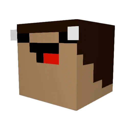 Eloximus Minecraft avatar head, 3D render