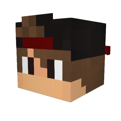 EloyIC Minecraft avatar head, 3D render