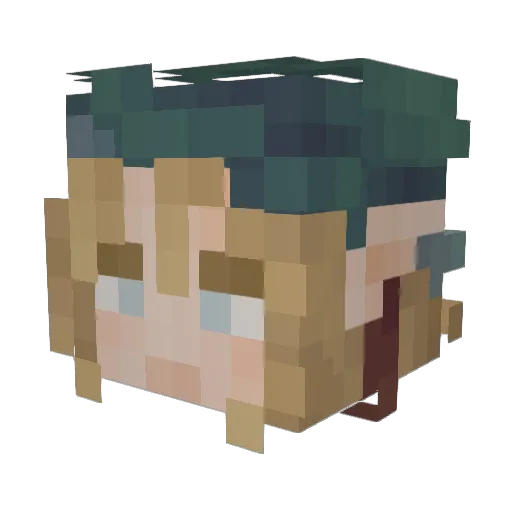 Eloyinn Minecraft avatar head, 3D render
