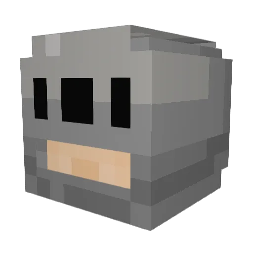 Elozia Minecraft avatar head, 3D render