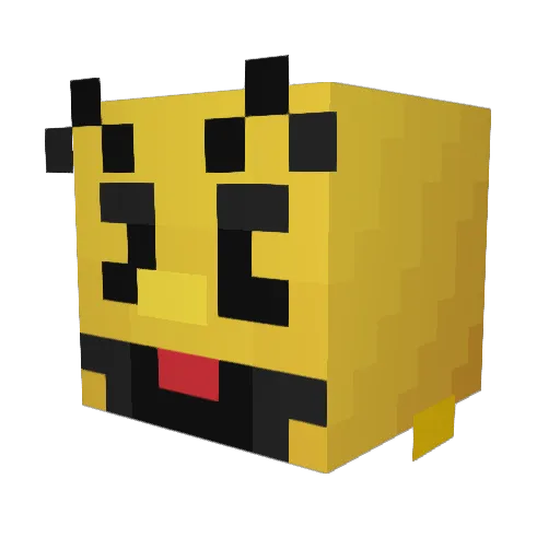 Elpapuretro Minecraft avatar head, 3D render