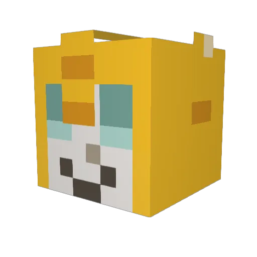ElphIsHere Minecraft avatar head, 3D render