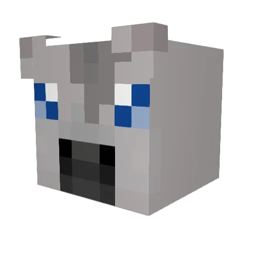 Elphabet Minecraft avatar head, 3D render