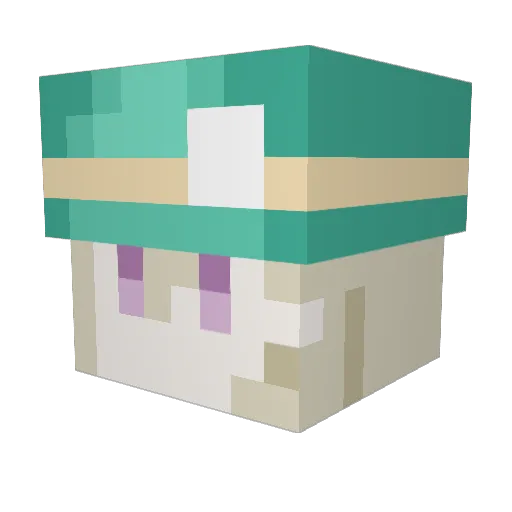 Elphazel Minecraft avatar head, 3D render