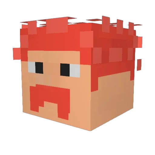 Elpicodeoro Minecraft avatar head, 3D render