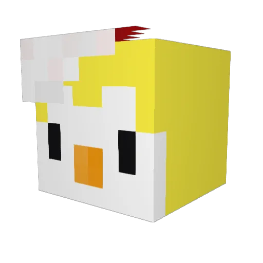 ElpinguinoYT Minecraft avatar head, 3D render