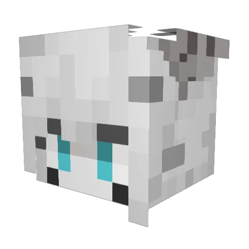 Elpistostege Minecraft avatar head, 3D render