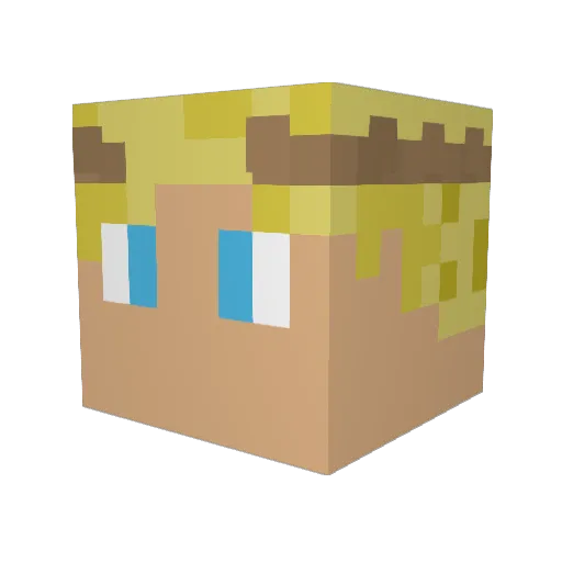 Elpocho9 Minecraft avatar head, 3D render