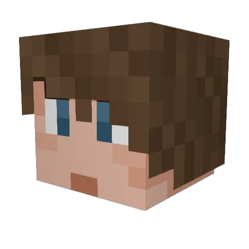 Elpretzel735 Minecraft avatar head, 3D render