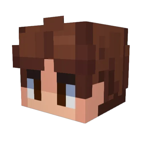 Elqd Minecraft avatar head, 3D render