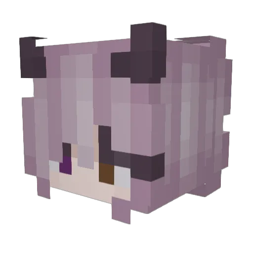 Elqura Minecraft avatar head, 3D render