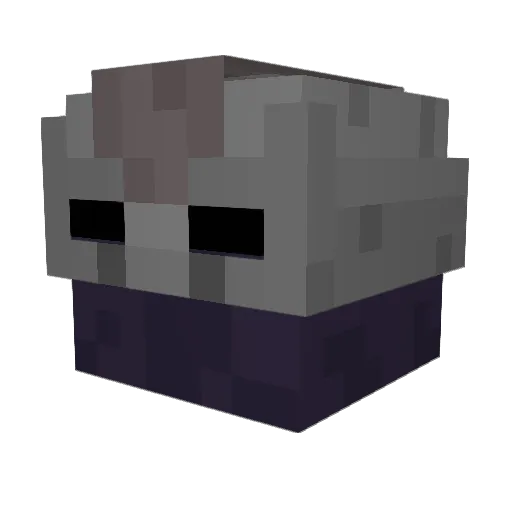 Elrak02 Minecraft avatar head, 3D render