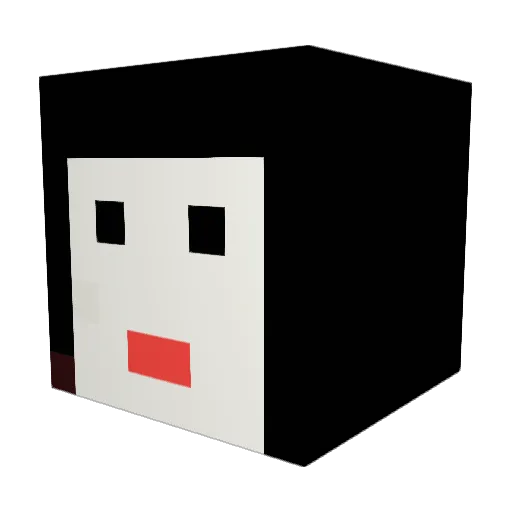 Elrastis Minecraft avatar head, 3D render