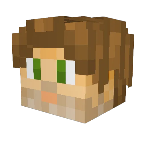 Elrek52 Minecraft avatar head, 3D render