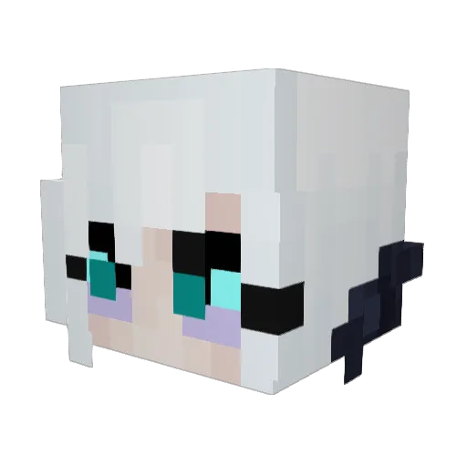 Elreka Minecraft avatar head, 3D render