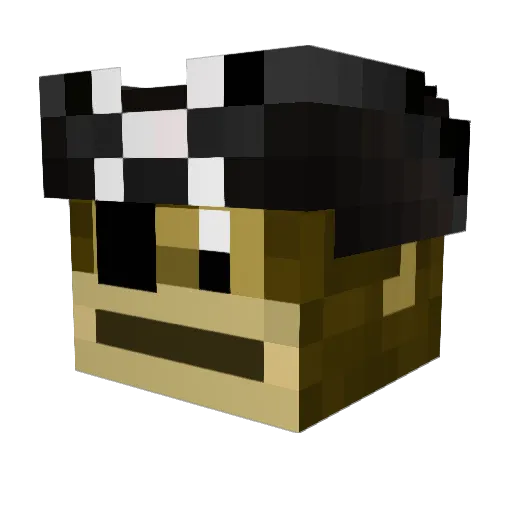 Elrico1 Minecraft avatar head, 3D render