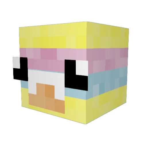 Elrico220 Minecraft avatar head, 3D render