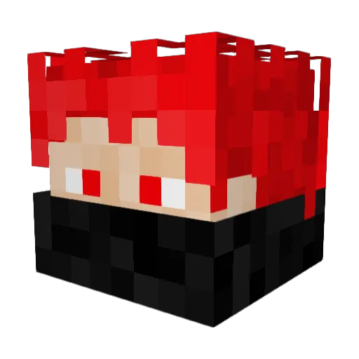 Elris4 Minecraft avatar head, 3D render