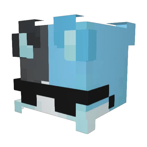 Elroig Minecraft avatar head, 3D render