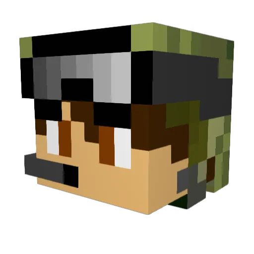 Elros97 Minecraft avatar head, 3D render