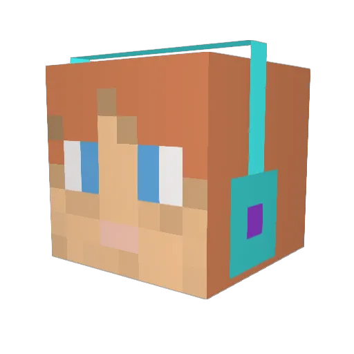 Elryrith Minecraft avatar head, 3D render