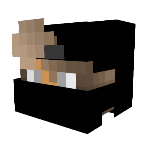 Els1m Minecraft avatar head, 3D render