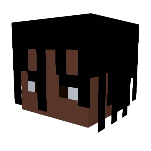 ElsBongo Minecraft avatar head, 3D render