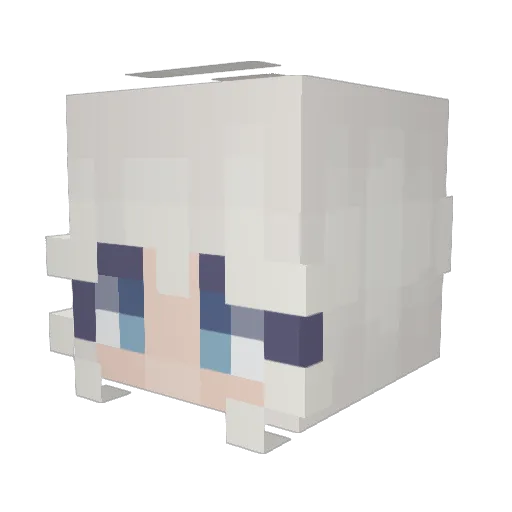 Elsa40 Minecraft avatar head, 3D render