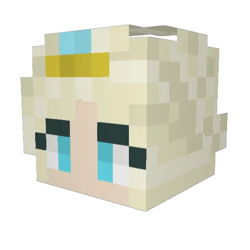 ElsaSky Minecraft avatar head, 3D render