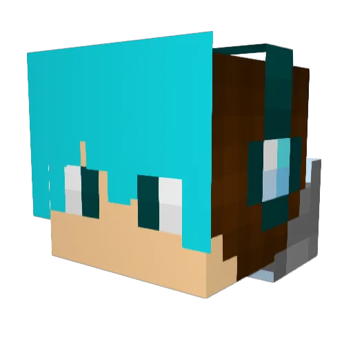 Elsajeanfan Minecraft avatar head, 3D render