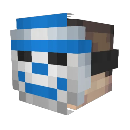 Elsajuu Minecraft avatar head, 3D render