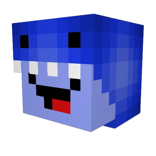 ElsaxLi Minecraft avatar head, 3D render