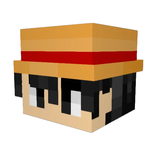Elschnew Minecraft avatar head, 3D render