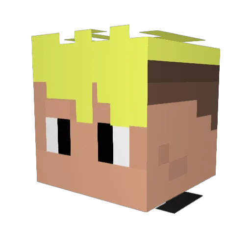 ElseGames Minecraft avatar head, 3D render