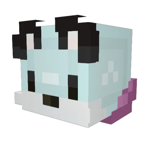 Elsefira Minecraft avatar head, 3D render