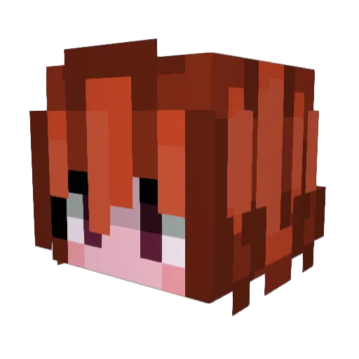 Elsenova3 Minecraft avatar head, 3D render