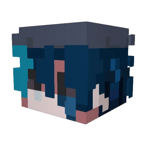 ElsieSimp Minecraft avatar head, 3D render