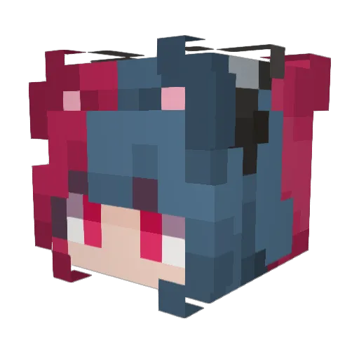 ElsieTheFrenchy Minecraft avatar head, 3D render