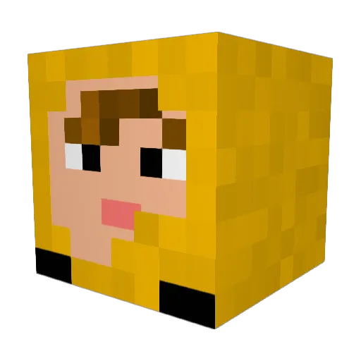 ElskuH Minecraft avatar head, 3D render