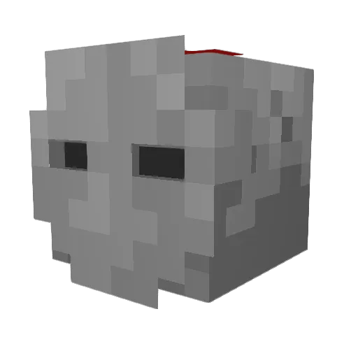Elslar Minecraft avatar head, 3D render