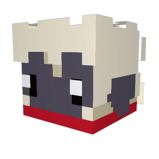 Elsmid Minecraft avatar head, 3D render