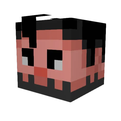 Elsom3A Minecraft avatar head, 3D render
