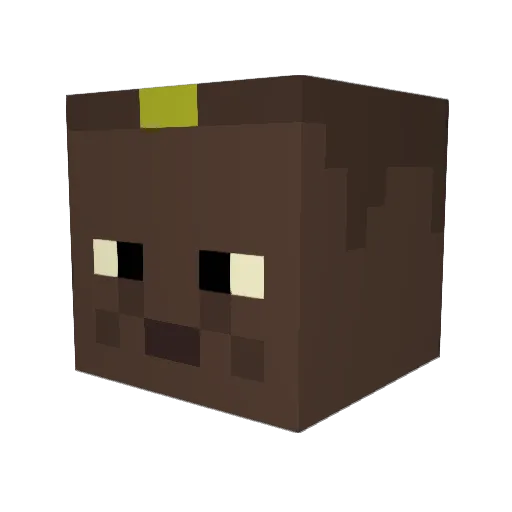 Elsto Minecraft avatar head, 3D render