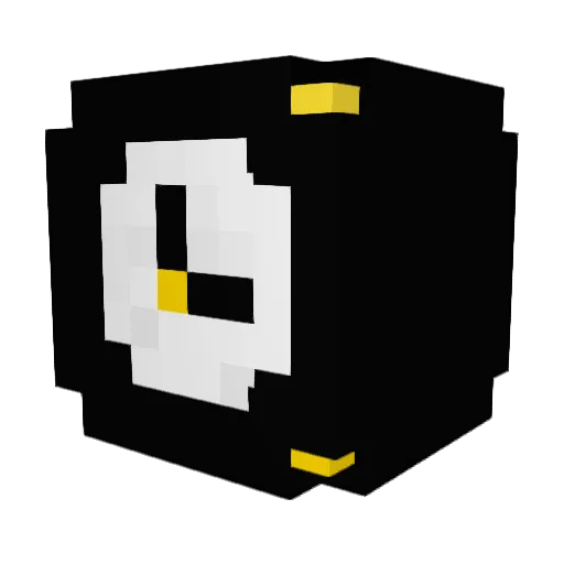 ElsuiveOtter Minecraft avatar head, 3D render