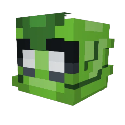 Elsupertrol Minecraft avatar head, 3D render
